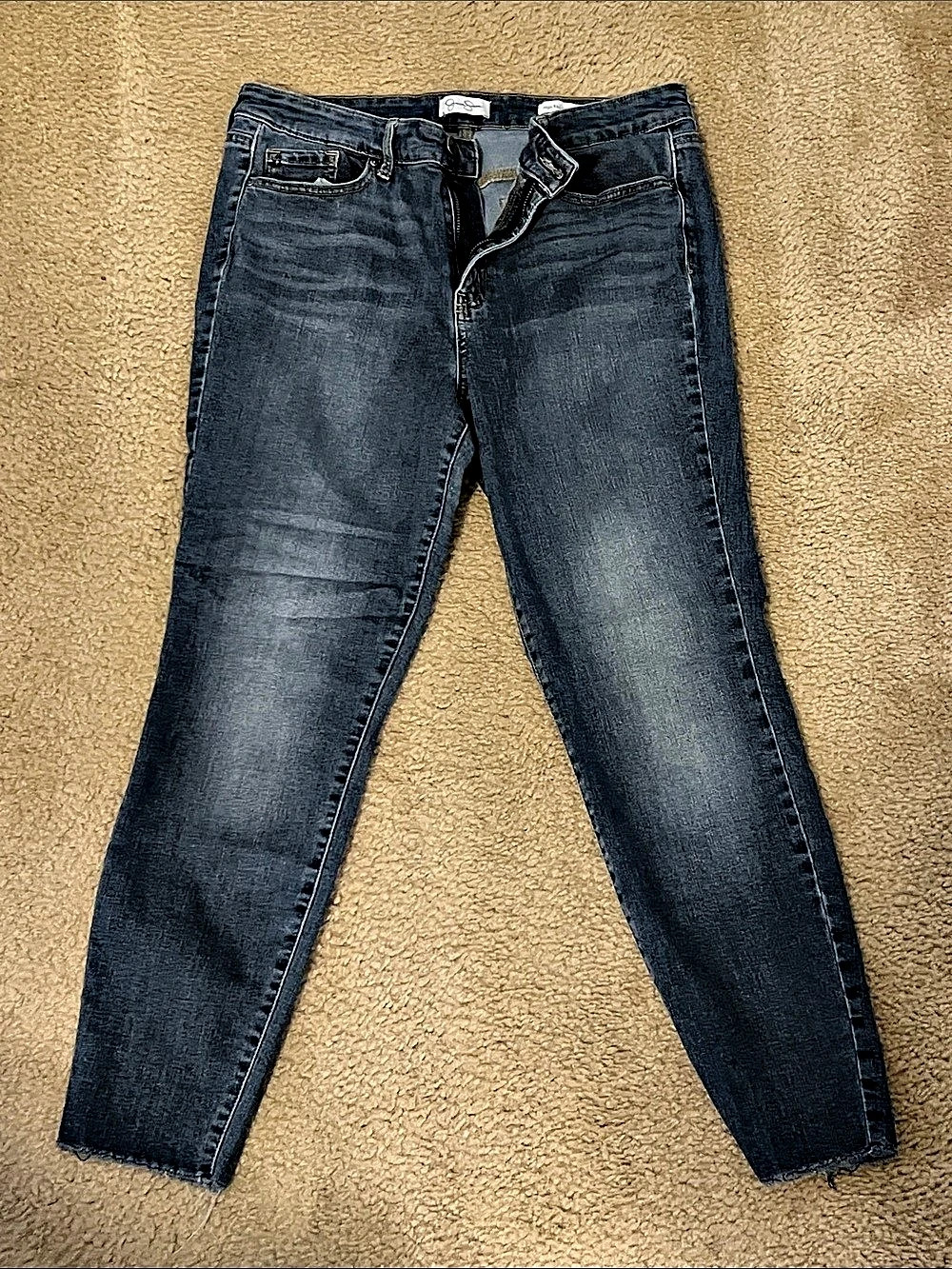Jessica Simpson High Rise Skinny Ankle Skinny Jeans in Blue Waist 14/32
